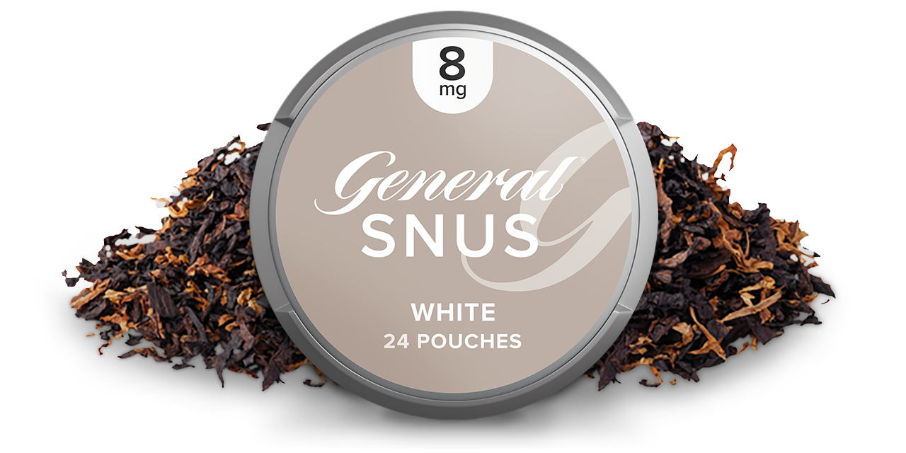 General Snus White (8mg), 24 Pouches